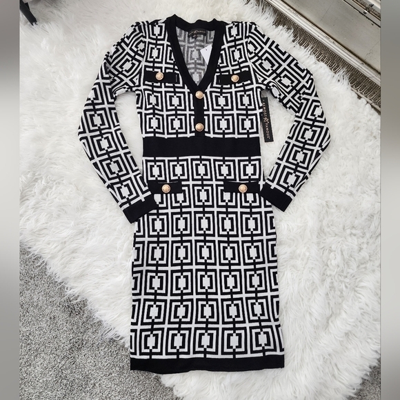 Almost Famous Jacquard Mini Dress Size Small. New. - Picture 3 of 9